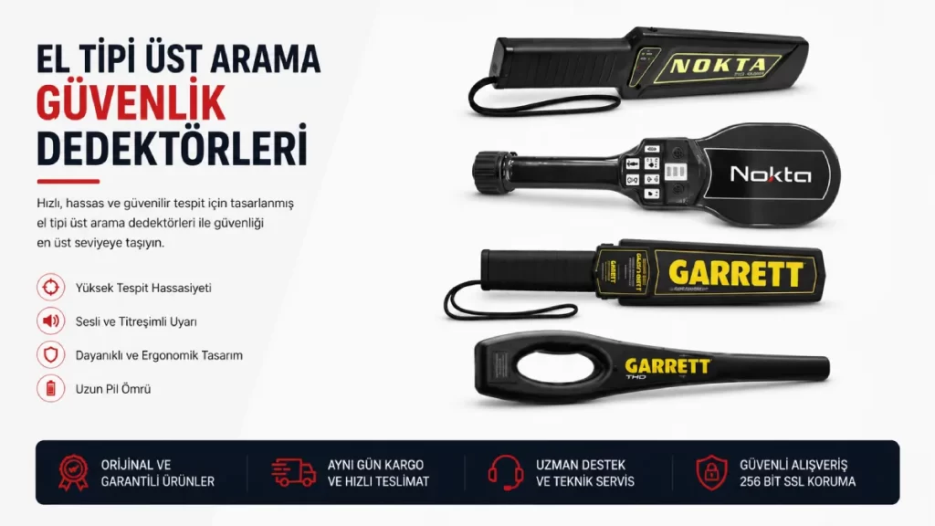 El Tipi Üst Arama Güvenlik Dedektörleri